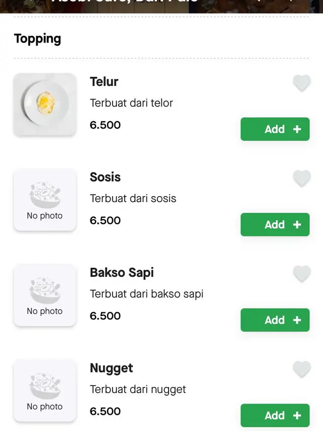 deskripsi menu makanan kocak