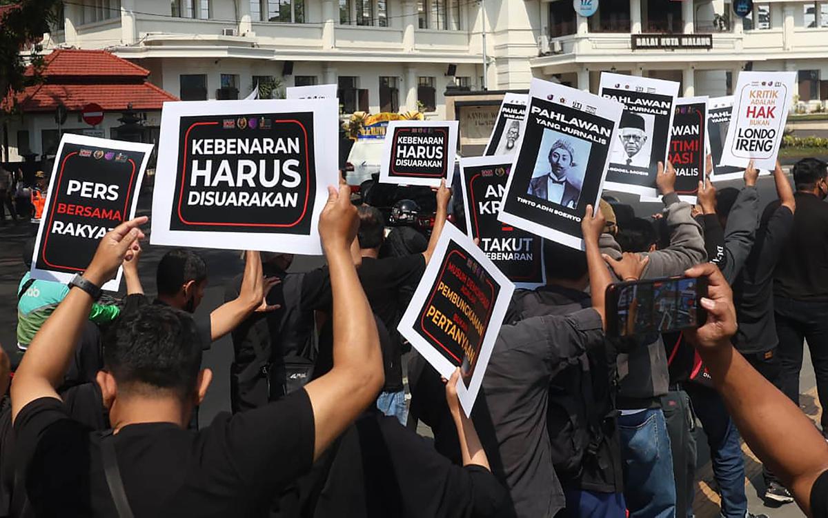 Insan Pers Malang Raya Sampaikan Protes atas Pernyataan Presiden