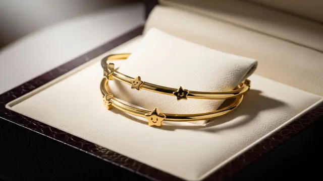 Gelang Emas Motif Kartun Sederhana