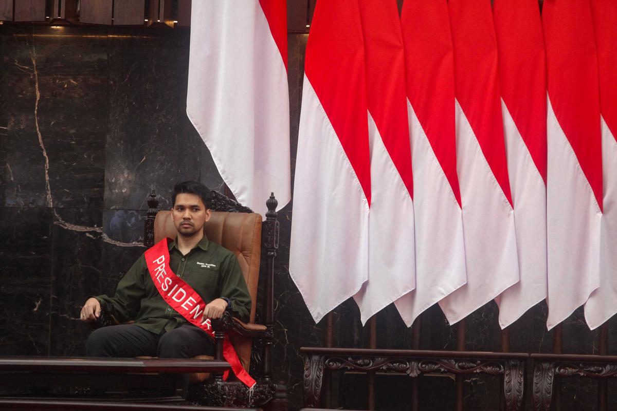 FOTO: Gladi Kotor Sidang Tahunan MPR, Prabowo Akan Sampaikan Pidato Perdana sebagai Presiden