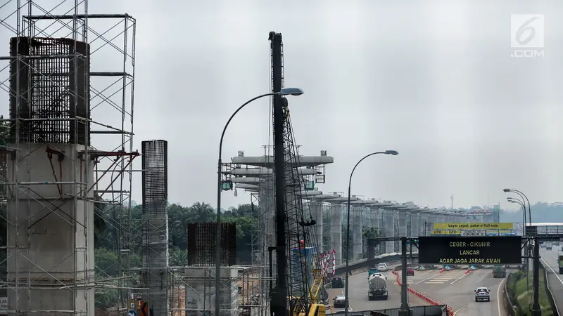 Rampung 2019, Progres Pengerjaan LRT di Cibubur Sudah 40 Persen