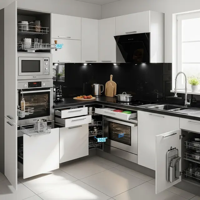 Dapur Modern 2x2 Meter Rumah Type 36 dengan Kitchen Set Modular Full Storage