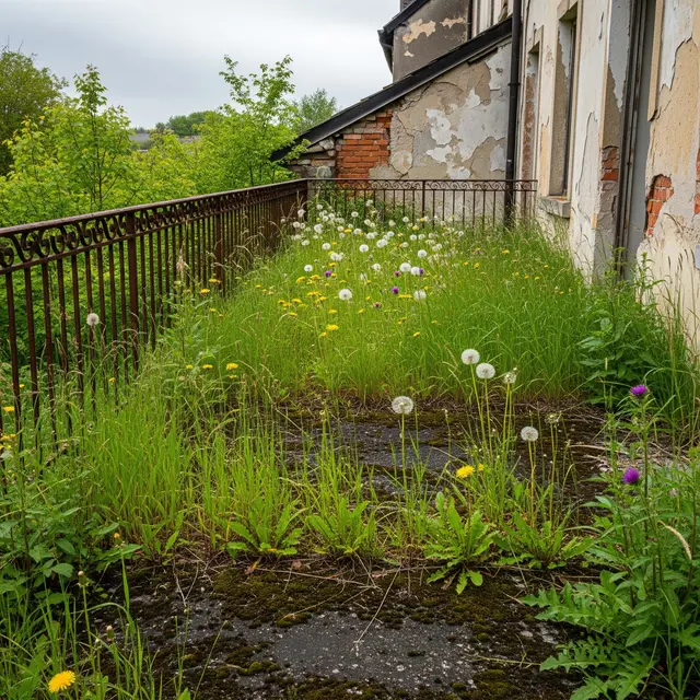 Rumput liar di teras rumah (Image by Gemini AI)