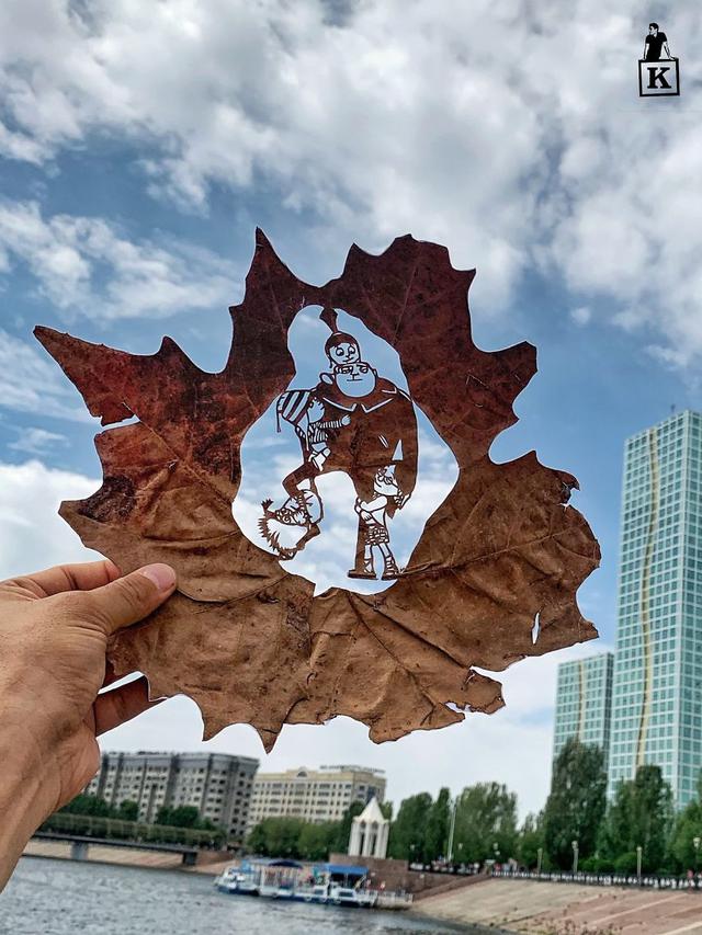 Kreatif Karya Seni dari Daun yang Bikin Berdecak Kagum 