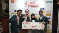 Tim PowerFlex dari Sekolah Teknik Elektro dan Informatika (STEI) ITB berhasil meraih juara 1 pada kategori energi pada kompetisi &ldquo;Think Efficiency 2023&rdquo; yang merupakan ajang perlombaan untuk mencari solusi inovatif dalam bidang energi dan lingkungan dari Shell Indonesia (Istimewa)