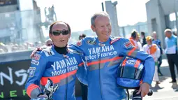 Dominique dan Christian Sarron. Christian Sarron, 67 tahun, adalah juara dunia di kelas 250cc pada tahun 1984. Sementara sang adik, Dominique Sarron yang 4 tahun lebih muda total 8 musim berlaga di balapan dunia, dengan prestasi terbaiknya adalah peringkat ke-3 kelas 250cc tahun 1986. (motogp.com)