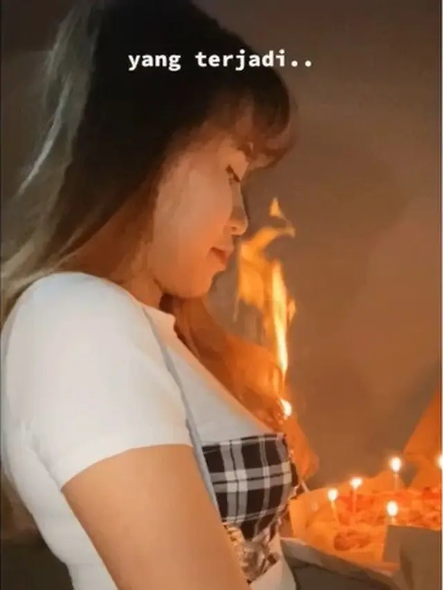 viral video rambut terbakar saat beri kejutan ulang tahun