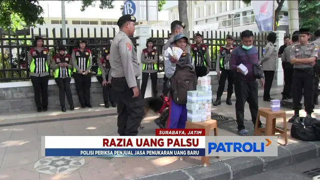 Polrestabes Surabaya Gelar Razia Jasa Penukaran Uang Baru