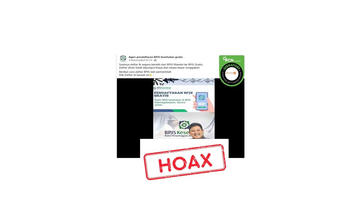 Cek Fakta: Hoaks Video Ajakan Pindah Kepesertaan BPJS Kesehatan Mandiri ke BPJS Gratis
