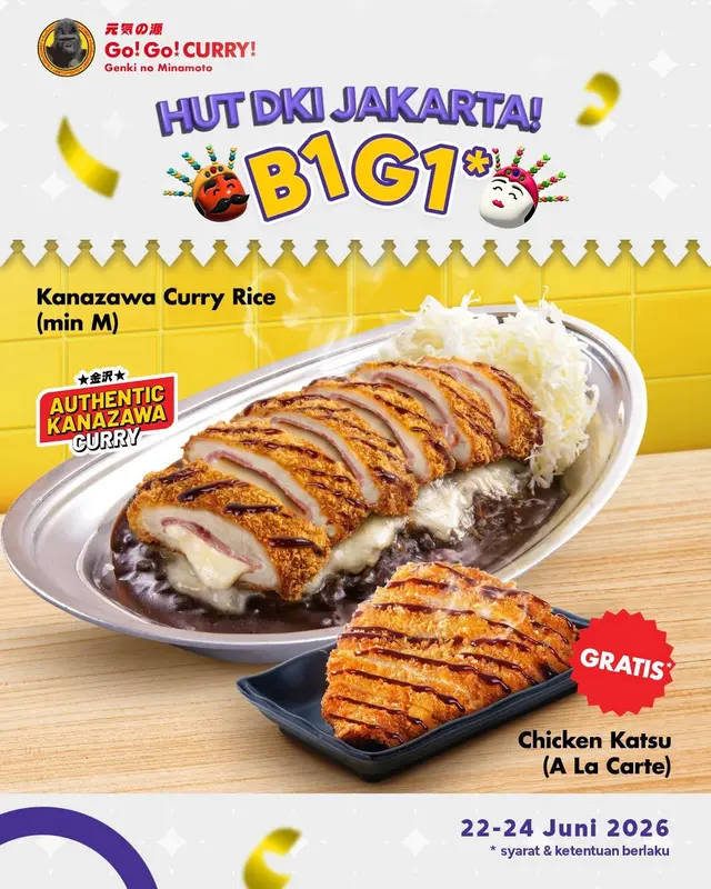 4. Go!Go!Curry: Nikmati Jepang Style Buy 1 Get 1