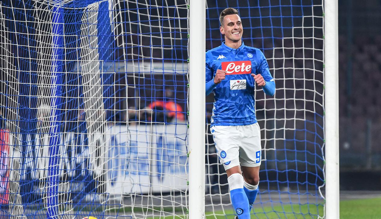 5. Arkadiusz Milik (Napoli) - 12 gol dan 1 assist (AFP/Alberto Pizolli)