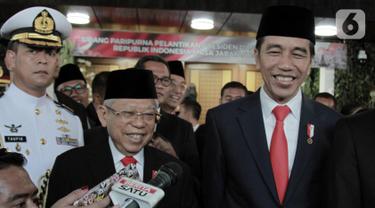 Senyum Jokowi-Ma'ruf Usai Dilantik Jadi Presiden dan Wakil Presiden