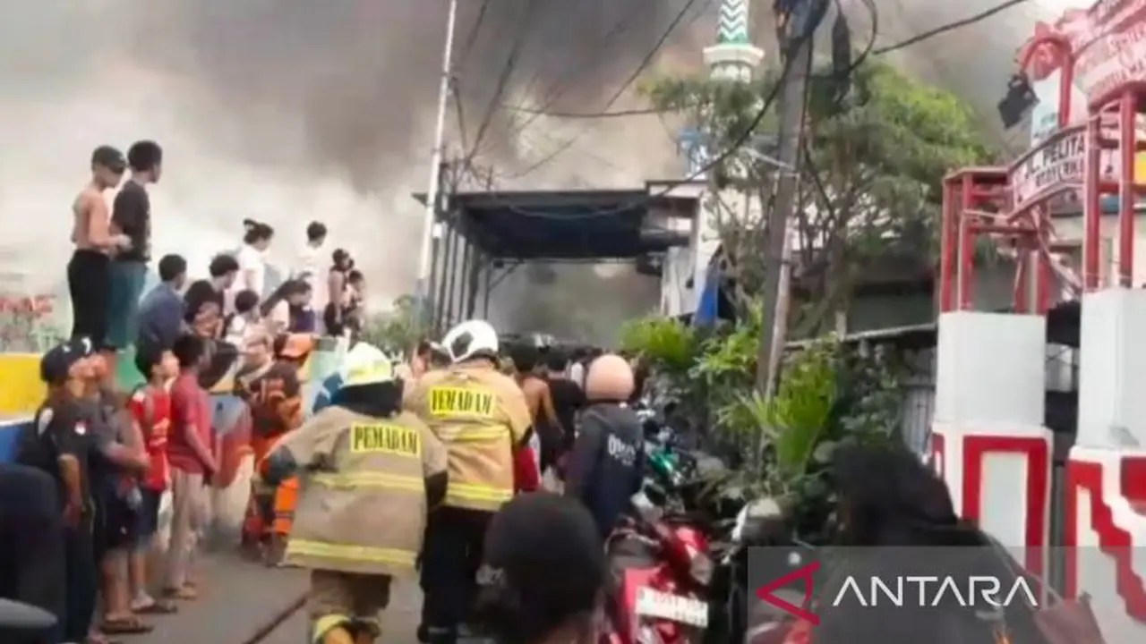 Kebakaran di Palmerah Jakarta Barat