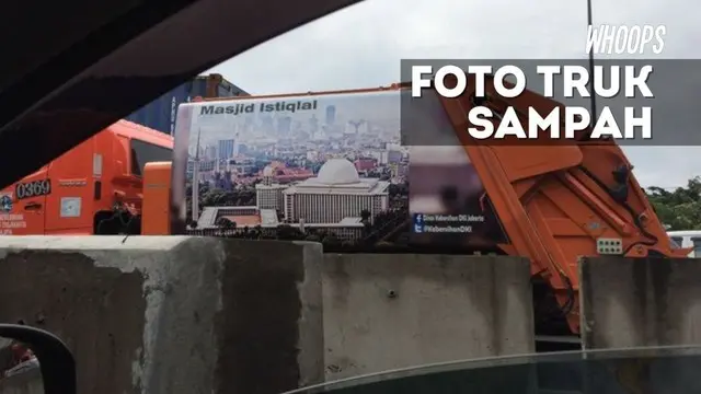 Setelah diselidiki, ternyata foto truk sampah bergambar masjid ini hanya editan semata.