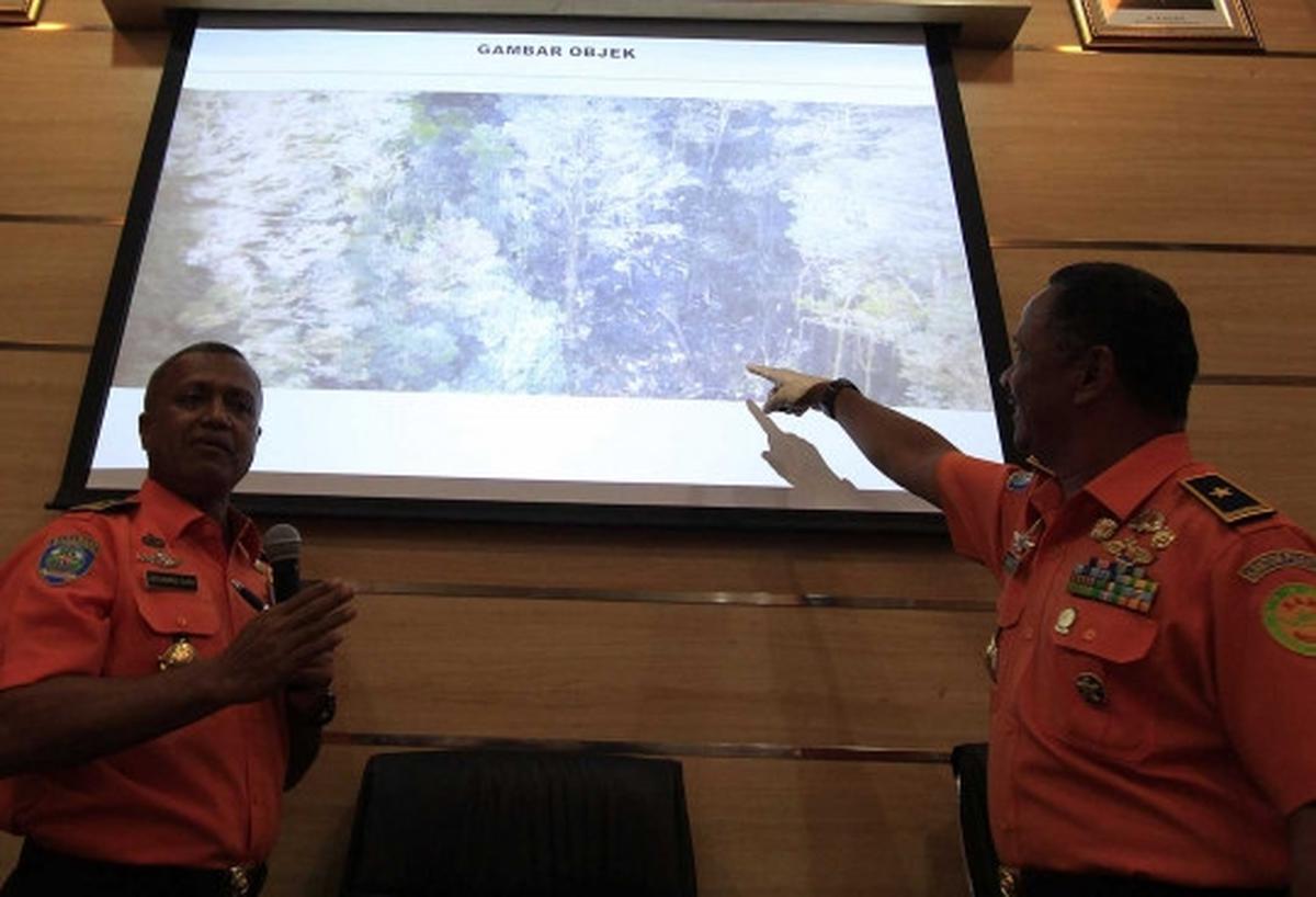 Badan SAR Nasional tunjukkan lokasi jatuhnya Trigana Air