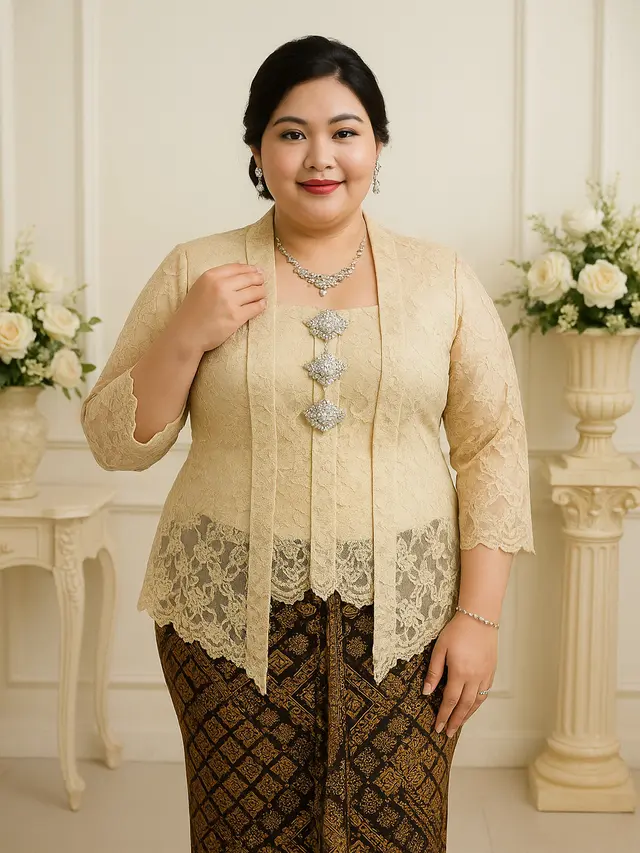 Model Kebaya Simpel Modern Tapi Mewah untuk Orang Gemuk