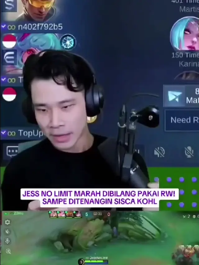 Momen Jess No Limit Emosi saat Main Game, Sikap Sisca Kohl Nenangin (credit: instagram/yashowbiz)