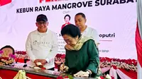 Megawati Soekarnoputri meresmikan Hutan Mangrove Gunung Anyar Surabaya sebagai kawasan Kebun Raya. (Istimewa)
