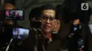 Hasto Kristiyanto juga terpantau sempat memberikan keterangan kepada sejumlah wartawan. (Liputan6.com/Helmi Fithriansyah)