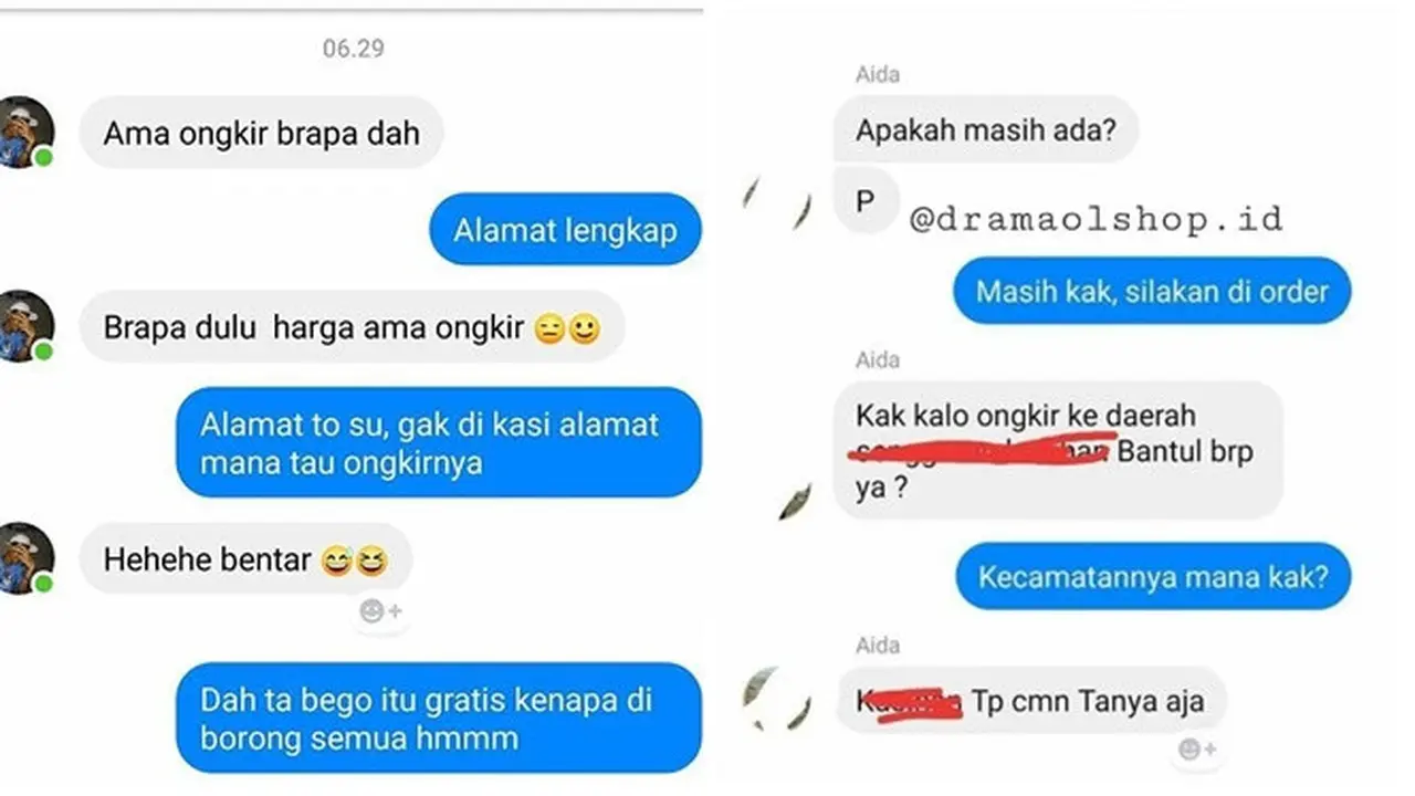 Obrolan Saat Nanya Ongkos Kirim Jualan Online Ini Bikin Pedagangnya Emosi