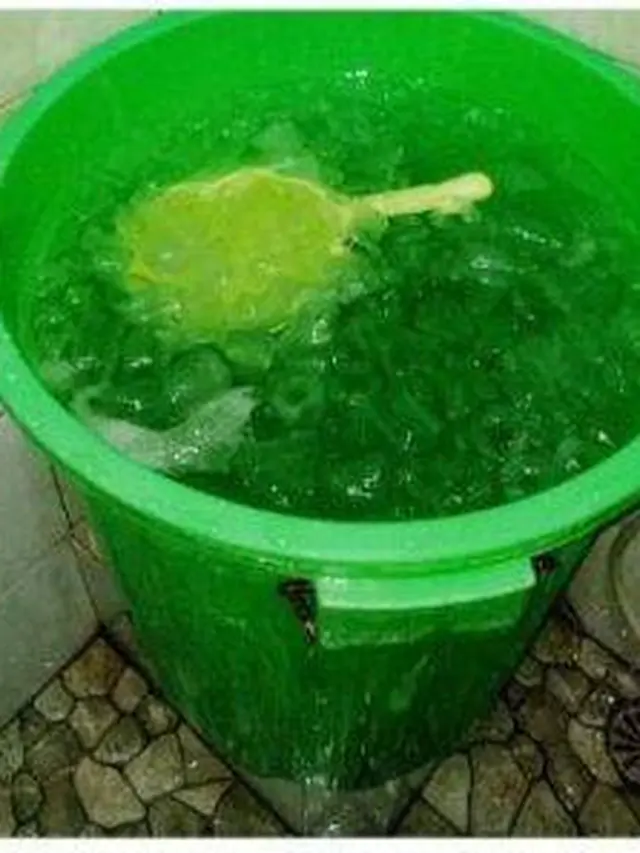 6 Potret Orang Mandi Pakai Es Batu Ini Kocak, Solusi Ampuh Cuaca Panas