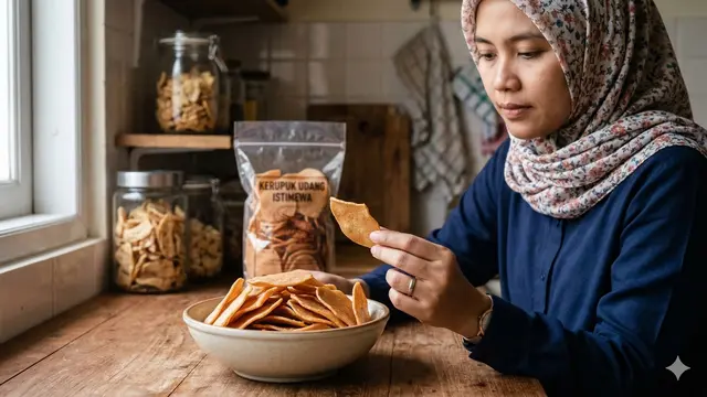 Cara Goreng Kerupuk di Microwave (Foto: Gemini AI)