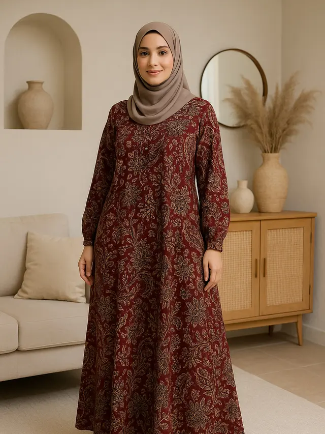 7 Model Gamis Batik Jumbo Terbaru, Nyaman dan Elegan untuk Tampil Pede di Segala Acara