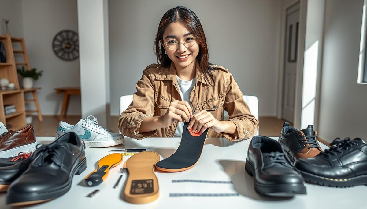 cara mengukur insole sepatu