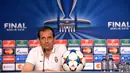 Pelatih Juventus, Massimiliano Allegri melakukan jumpa pers jelang laga final Liga Champions di  Olympiastadion Berlin, Jerman (5/6/201515). Juventus akan menghadapi Barcelona di Final Liga Champions. (Reuters)