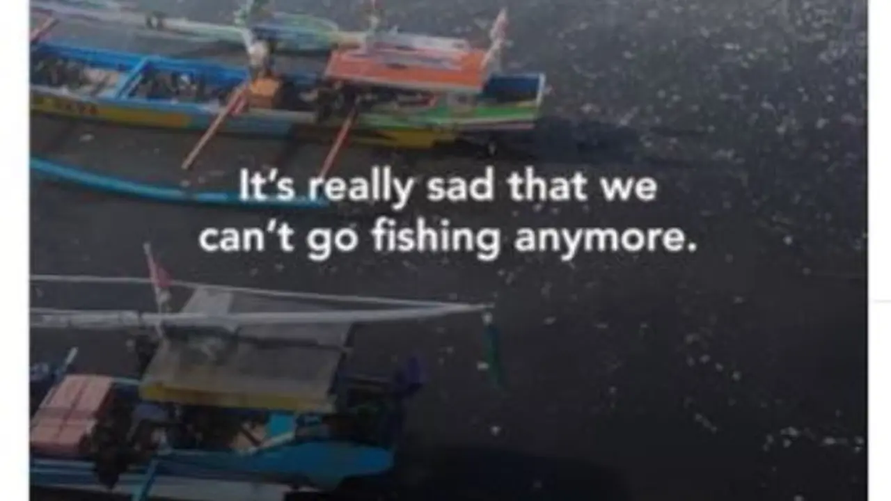 Pesisir Pantai Berubah Jadi Pulau Sampah, Nelayan di Pulau Muncar Banyuwangi Sulit Mencari Ikan