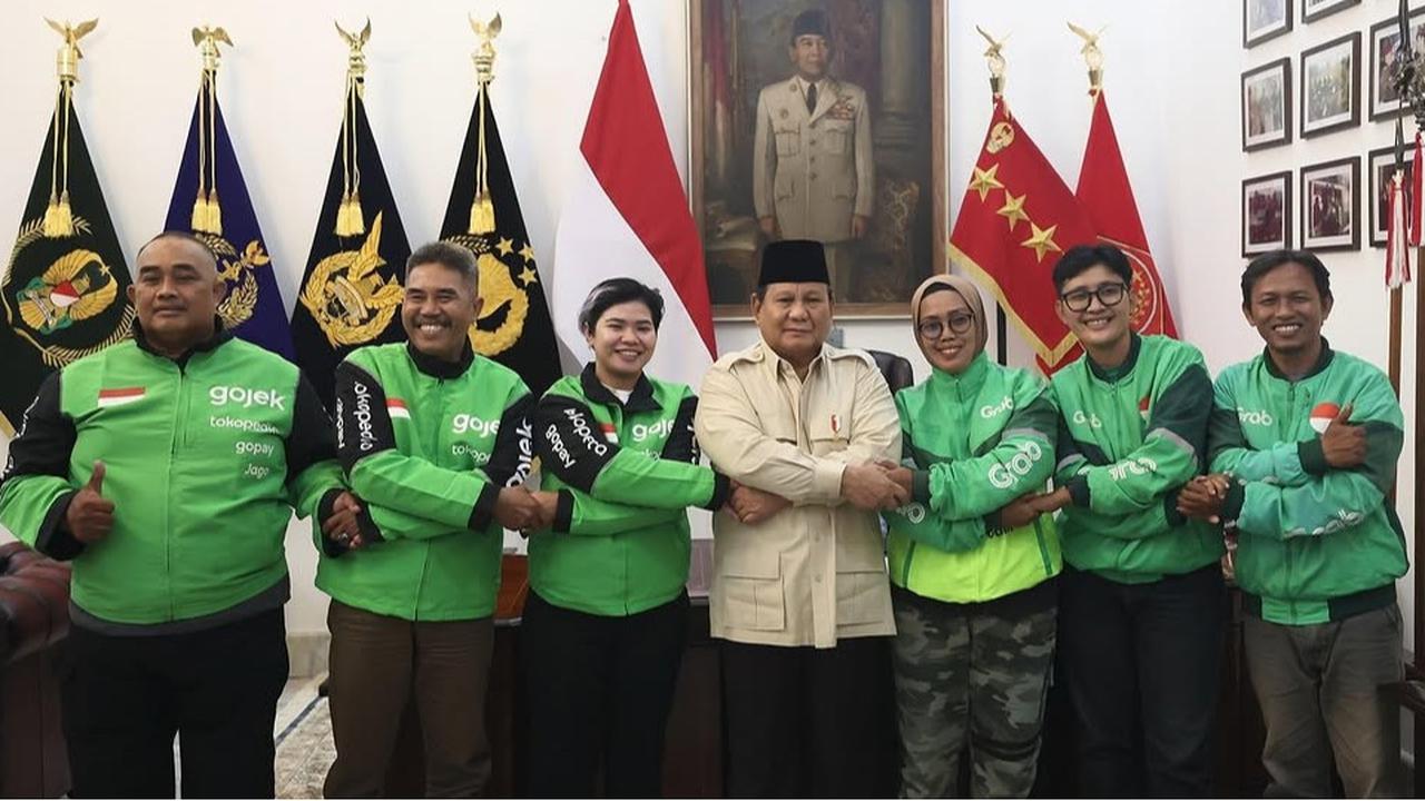 VIDEO: Bukan THR Tapi Bonus Hari Raya Idulfitri ke Kurir & Ojol Gojek-Grab, Ini Kata Prabowo