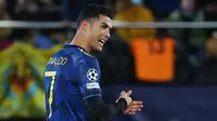 Cristiano Ronaldo saat MU membungkam Villarreal 2-0 di Liga Champions (AFP)