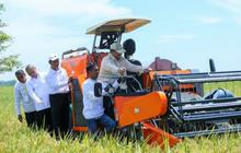 VIDEO: Turun Heli Tempur, Momen Prabowo Kendarai 'Tank' Sawah Panen Padi di Tanah Majalengka