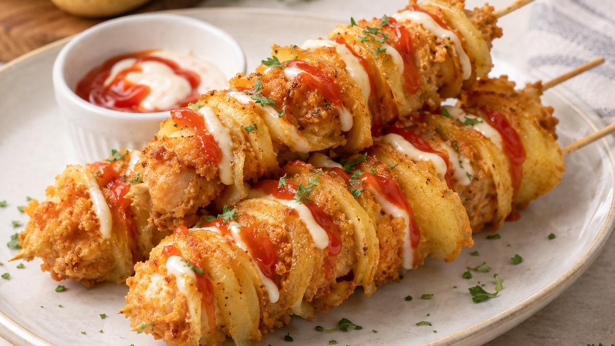 Resep Potato Chicken Skewer Crispy yang Renyah dan Gurih