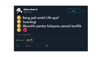 Jawaban Netizen Tentang UN Ambil Apa (Twitter:@DFitriaH1)