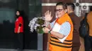 Sekretaris Jenderal DPP Partai Demokrasi Indonesia Perjuangan (PDIP), Hasto Kristiyanto tiba untuk menjalani pemeriksaan di Gedung Merah Putih Komisi Pemberantasan Korupsi (KPK), Jakarta, Rabu (26/2/2025). (Liputan6.com/Herman Zakharia)