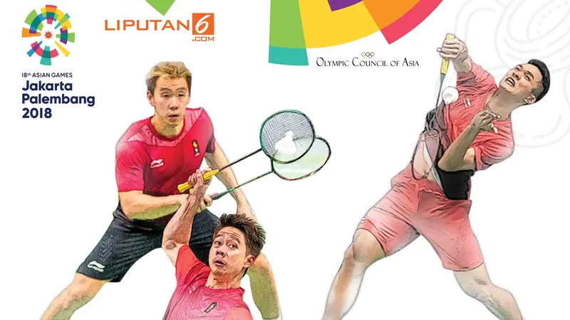 Banner Jatuh Bangun Badminton Indonesia di Asian Games