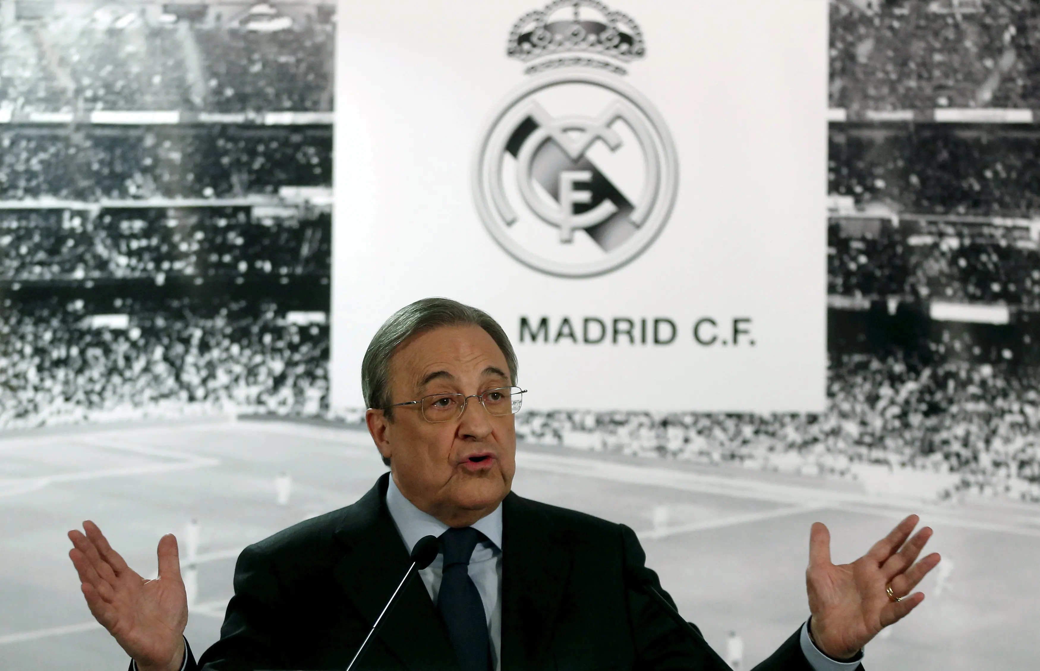 Presiden Real Madrid, Florentino Perez, menyebut timnya sebagai simbol Spanyol dan yang paling dicintai. (Reuters/Sergio Perez)