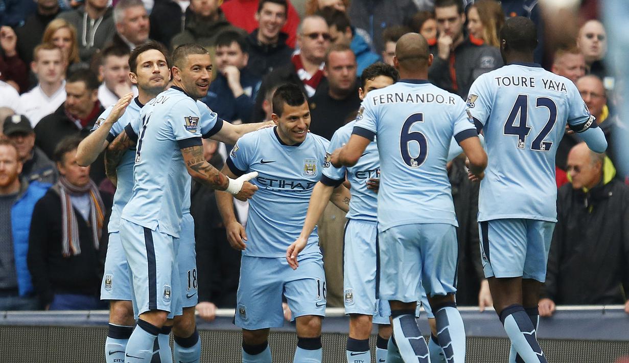 Sergio Aguero berhasil membuka keunggulan bagi City ketika laga baru berjalan tiga menit. (Reuters/Phil Noble Livepic)