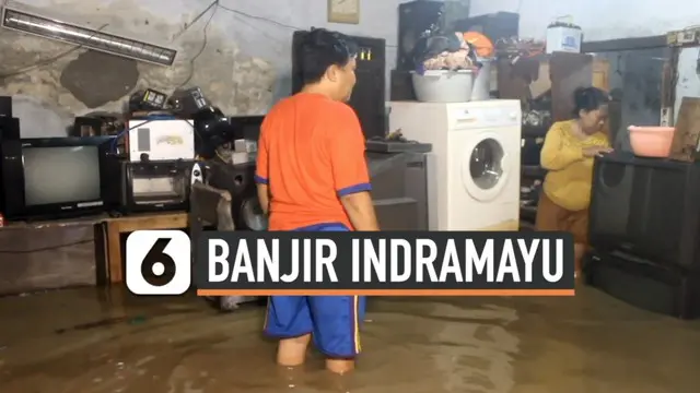 Sedikitnya 200 rumah di Kabupaten Indramayu terendam banjir Senin (8/2) dini hari. Banjir dipicu curah hujan tinggi serta luapan air sungai.