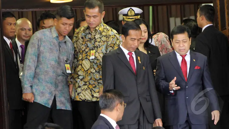 Senyum Jokowi Bersama Parlemen Asia Afrika