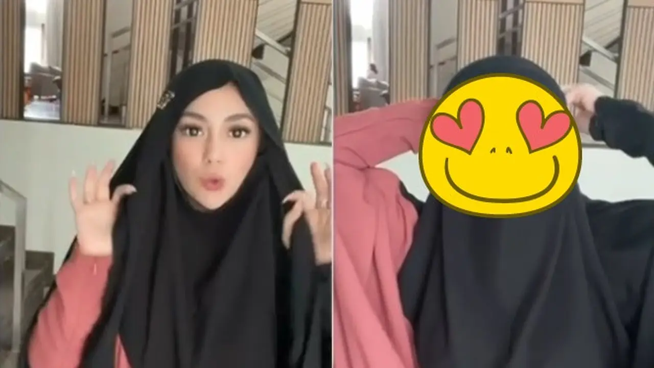 6 Potret Gaya Celine Evangelista Pakai Cadar Ini Jadi Sorotan