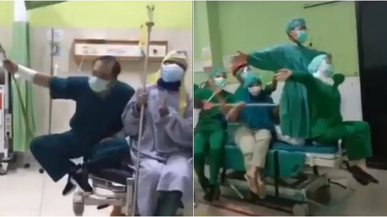 Tenaga medis corona main TikTok untuk hilangkan penat