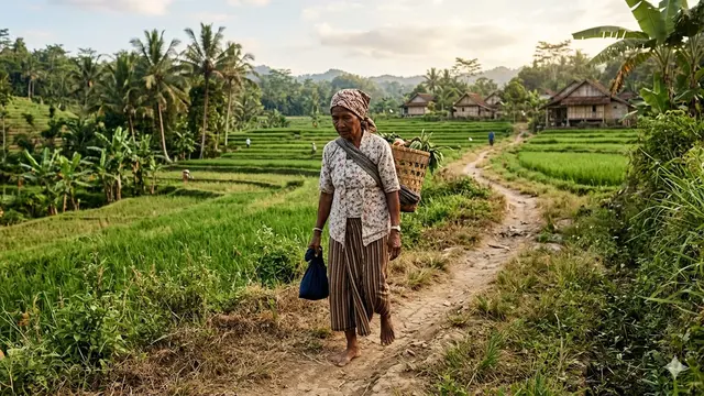 Cara Hidup Hemat ala Orang Desa (Foto: Gemini AI)