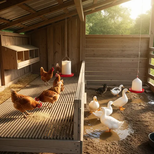 Desain Kandang untuk Ternak Ayam Sekaligus Bebek
