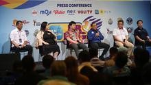 Konferensi pers PLN Mobile Proliga 2024 di SCTV Tower, Jakarta, Senin (22/4/2024).