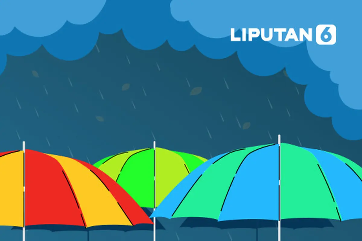 Banner Infografis Sejumlah Wilayah Indonesia Hadapi Anomali Cuaca Hujan Saat Musim Kemarau.