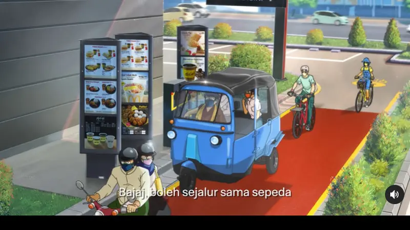 Animasi Drive thru McDonald's