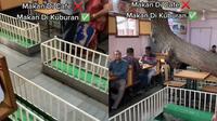 Viral Kafe Dibangun di Atas Kuburan, Pengunjung Makan di Samping Nisan (Sumber: TikTok/@@anakpelosokkalimantan)