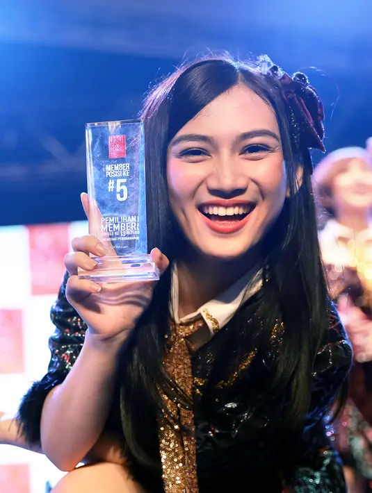 Melody Nurramdhani dari Team J berhasil mengumpulkan 25.679 suara. (Adrian Putra/Bintang.com)